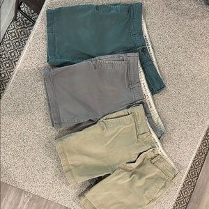 American Eagle Outfitters Men's Shorts - Green, Gray, Tan